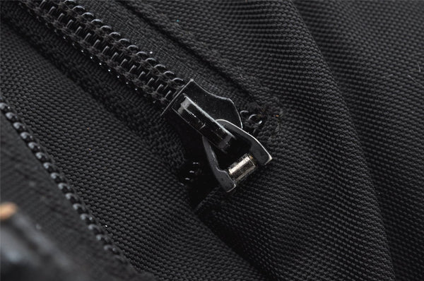 Authentic GUCCI Vintage Drawstring Backpack Nylon Leather Black 1122K