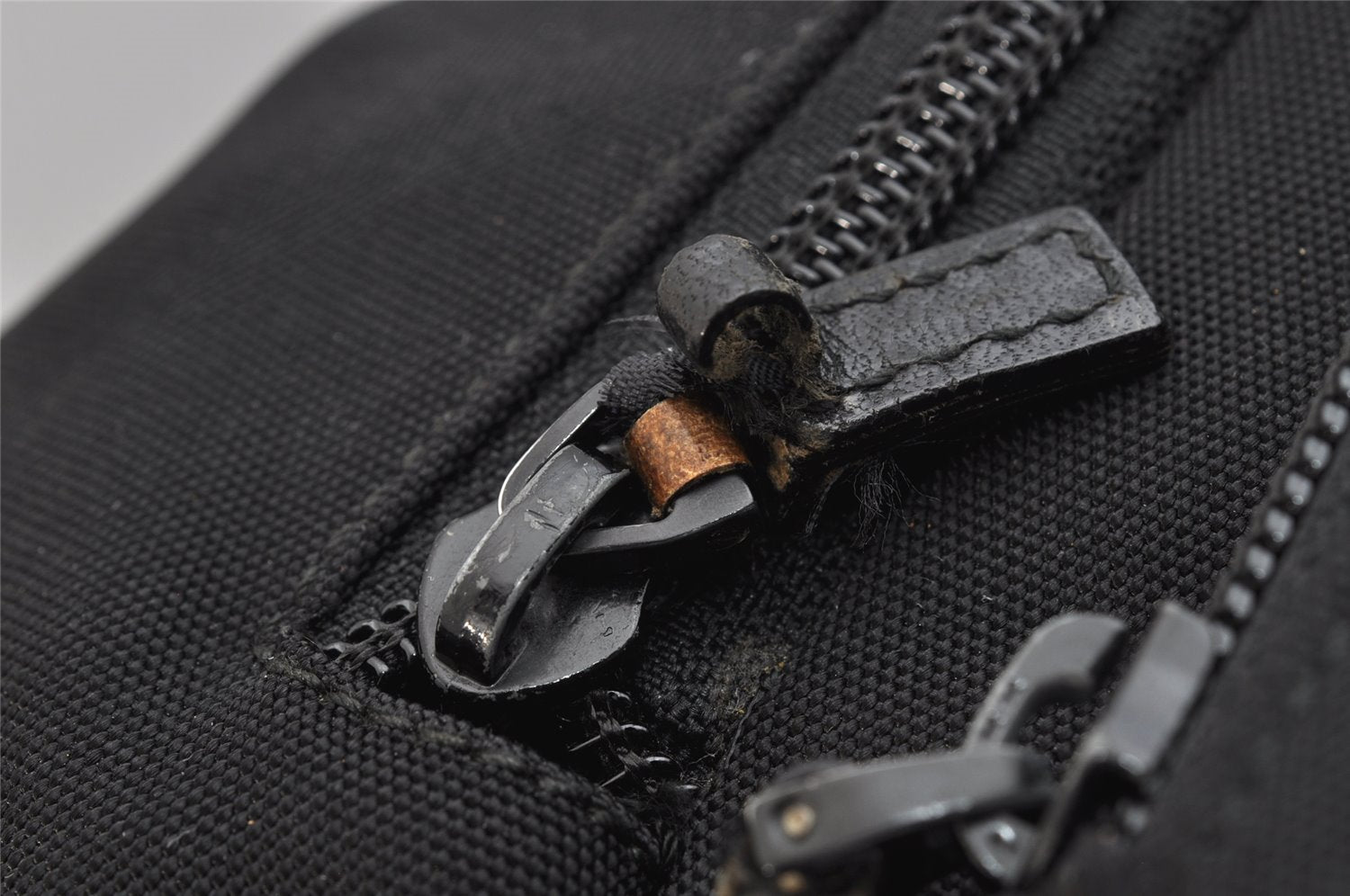 Authentic GUCCI Vintage Drawstring Backpack Nylon Leather Black 1122K