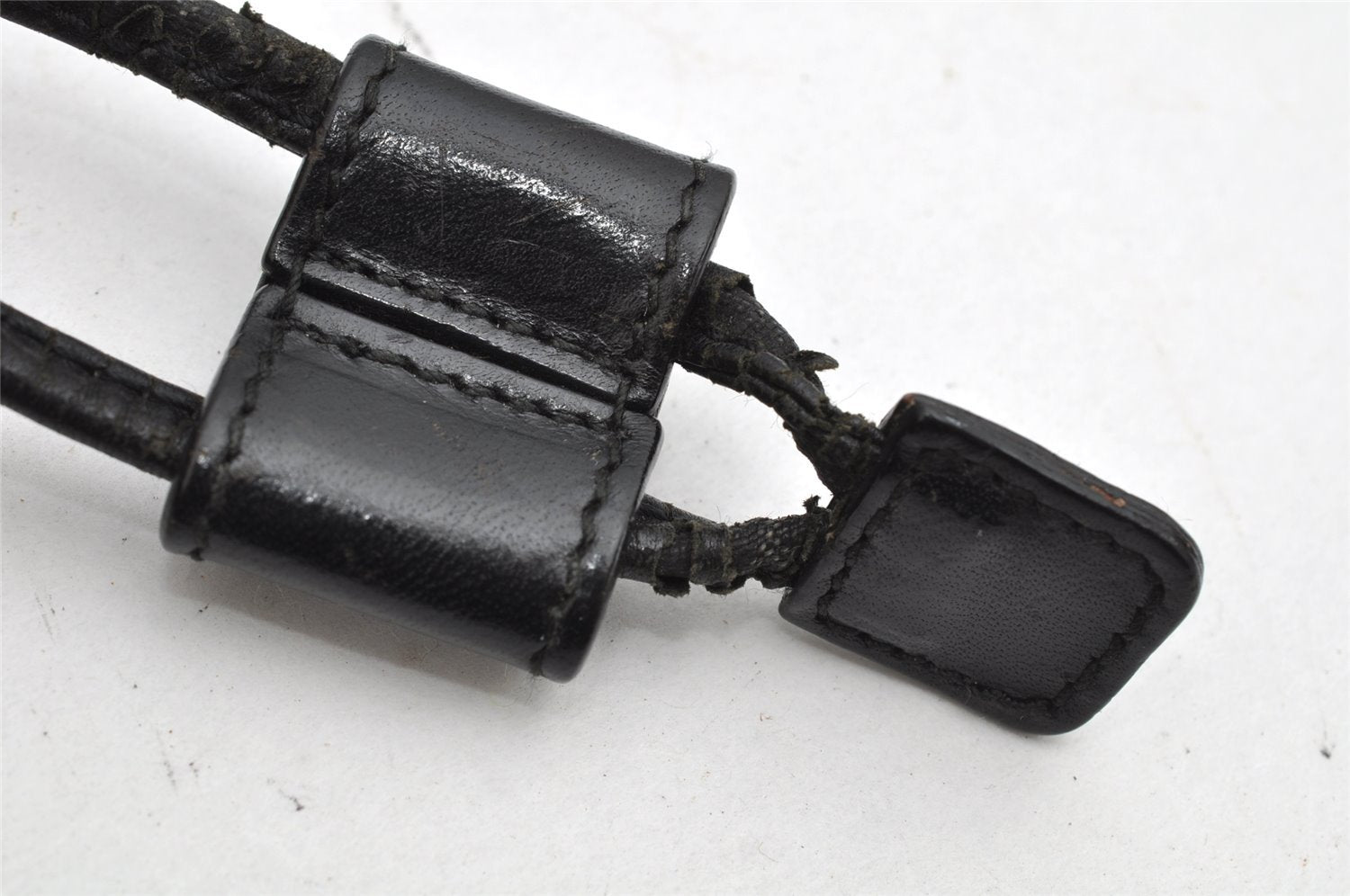 Authentic GUCCI Vintage Drawstring Backpack Nylon Leather Black 1122K