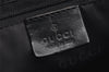 Authentic GUCCI Vintage Drawstring Backpack Nylon Leather Black 1122K