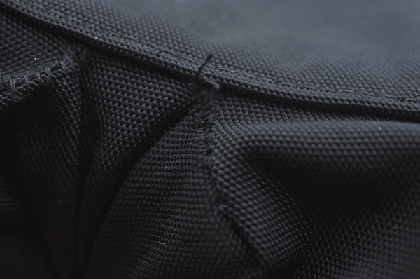 Authentic GUCCI Vintage Drawstring Backpack Nylon Leather Black 1122K