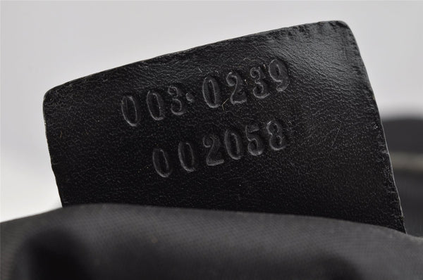 Authentic GUCCI Vintage Drawstring Backpack Nylon Leather Black 1122K