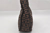 Authentic GIVENCHY Vintage Canvas Leather Shoulder Hand Bag Purse Brown 1123J