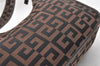 Authentic GIVENCHY Vintage Canvas Leather Shoulder Hand Bag Purse Brown 1123J