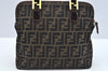 Authentic FENDI Zucca 2Way Shoulder Hand Bag Purse Canvas Leather Brown 1124J