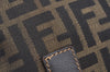 Authentic FENDI Zucca 2Way Shoulder Hand Bag Purse Canvas Leather Brown 1124J