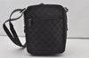Authentic GUCCI Shoulder Cross Body Bag GG Canvas Leather 0181612 Black 1125J