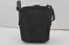 Authentic GUCCI Shoulder Cross Body Bag GG Canvas Leather 0181612 Black 1125J