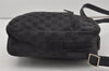Authentic GUCCI Shoulder Cross Body Bag GG Canvas Leather 0181612 Black 1125J