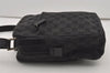 Authentic GUCCI Shoulder Cross Body Bag GG Canvas Leather 0181612 Black 1125J