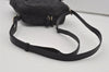 Authentic GUCCI Shoulder Cross Body Bag GG Canvas Leather 0181612 Black 1125J