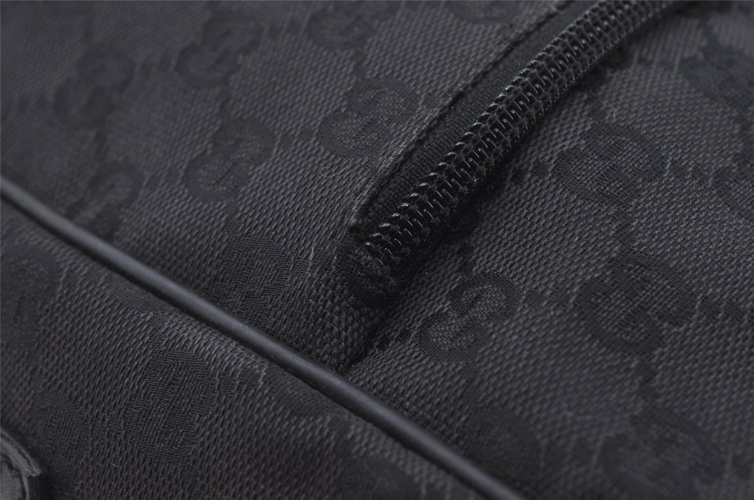 Authentic GUCCI Shoulder Cross Body Bag GG Canvas Leather 0181612 Black 1125J