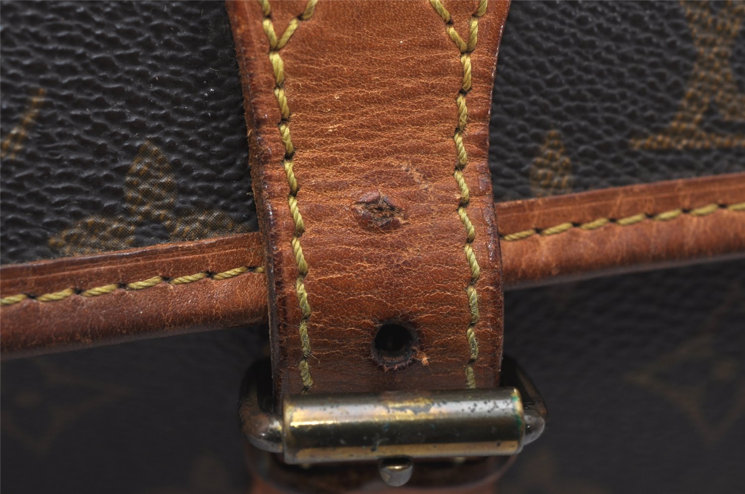 Authentic Louis Vuitton Monogram Gibeciere GM Shoulder Cross Bag M42246 LV 1125K