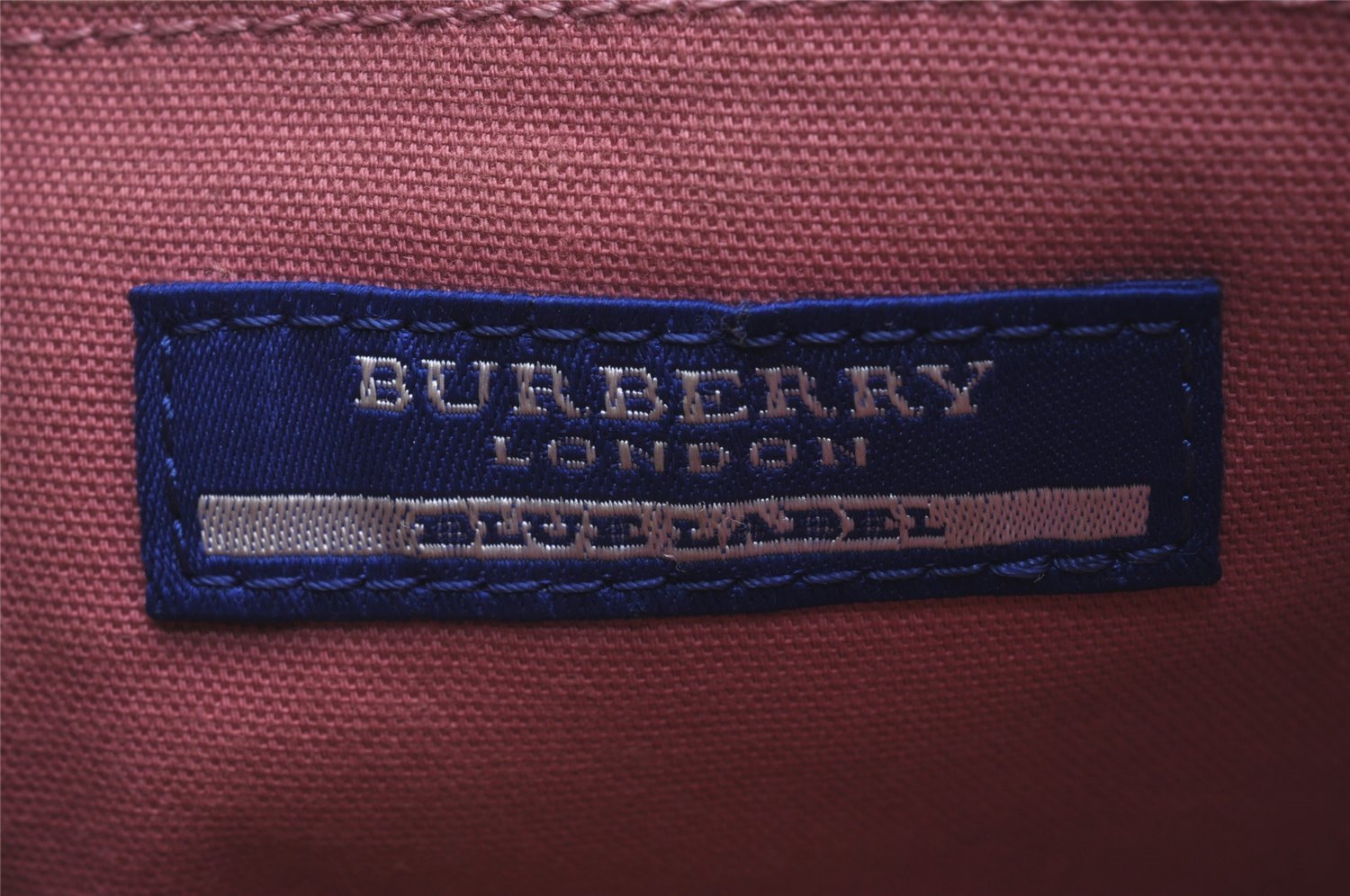 Authentic BURBERRY BLUE LABEL Check 2Way Shoulder Bag Canvas Leather Pink 1127I