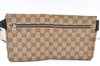 Authentic GUCCI Vintage Waist Body Bag Purse GG Canvas Leather 28566 Brown 1128K