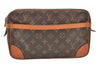 Authentic Louis Vuitton Monogram Compiegne 28 Clutch Hand Bag M51845 LV 1130K