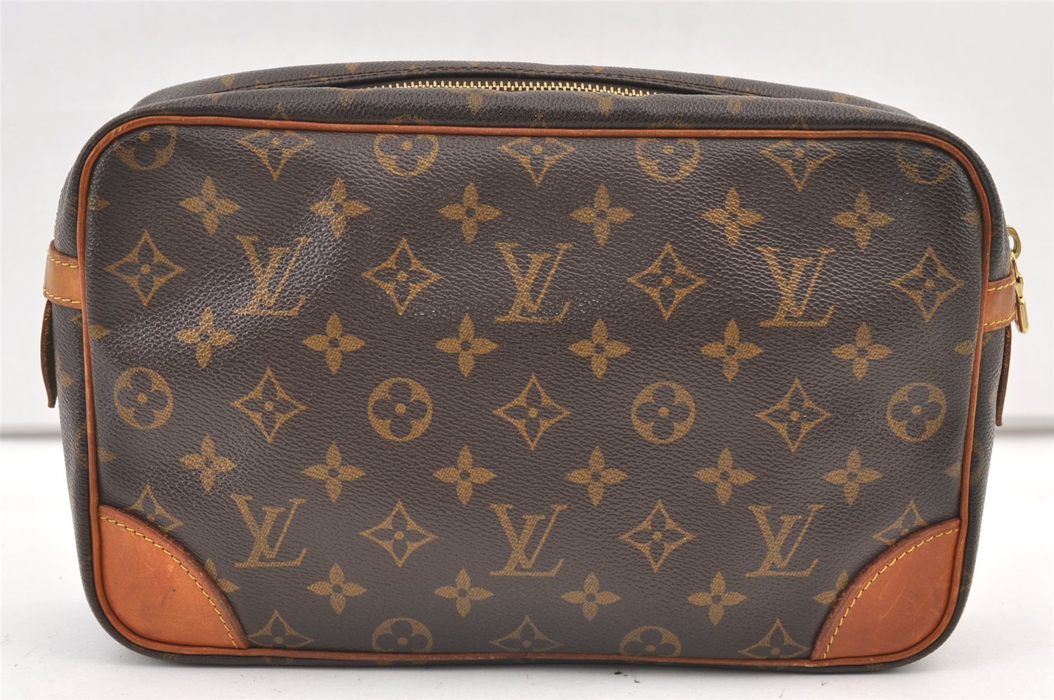 Authentic Louis Vuitton Monogram Compiegne 28 Clutch Hand Bag M51845 LV 1131K