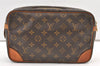 Authentic Louis Vuitton Monogram Compiegne 28 Clutch Hand Bag M51845 LV 1131K