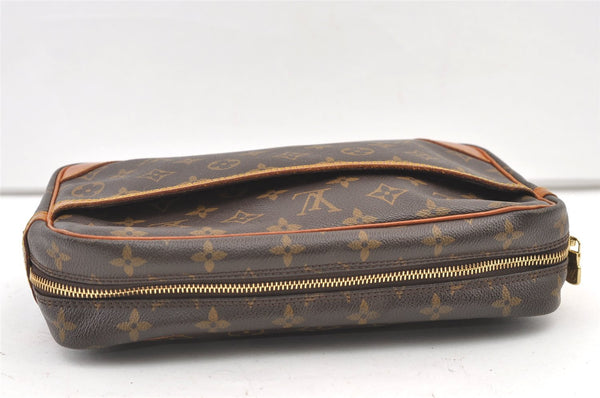 Authentic Louis Vuitton Monogram Compiegne 28 Clutch Hand Bag M51845 LV 1131K