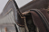 Authentic GUCCI Web Sherry Line Shoulder Bag GG PVC Leather Brown Junk 1132K