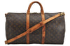 Authentic Louis Vuitton Monogram Keepall Bandouliere 50 M41416 Boston Bag 1133K