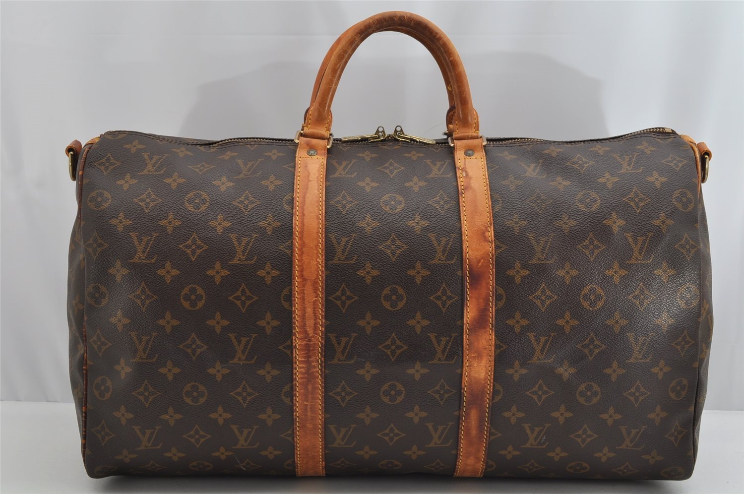 Authentic Louis Vuitton Monogram Keepall Bandouliere 50 M41416 Boston Bag 1133K