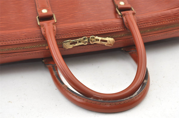 Authentic Louis Vuitton Epi Porte Documents Voyage Briefcase M54473 Brown 1135K