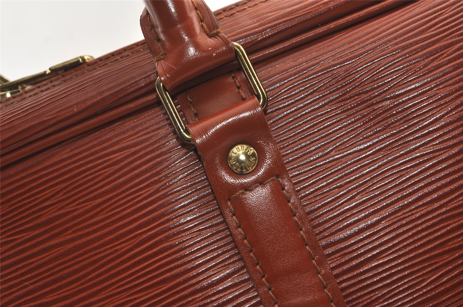 Authentic Louis Vuitton Epi Porte Documents Voyage Briefcase M54473 Brown 1135K