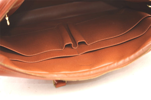 Authentic Louis Vuitton Epi Porte Documents Voyage Briefcase M54473 Brown 1135K