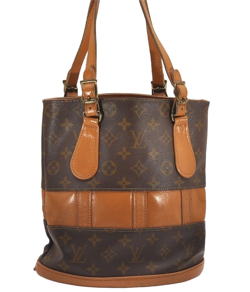 Authentic Louis Vuitton Monogram Bucket PM Shoulder Tote Bag USA Model LV 1137J