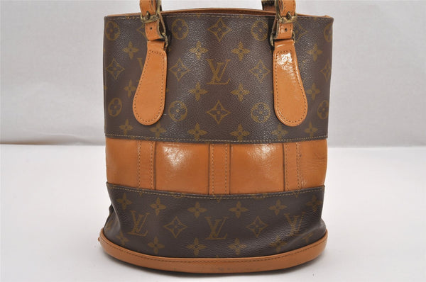 Authentic Louis Vuitton Monogram Bucket PM Shoulder Tote Bag USA Model LV 1137J