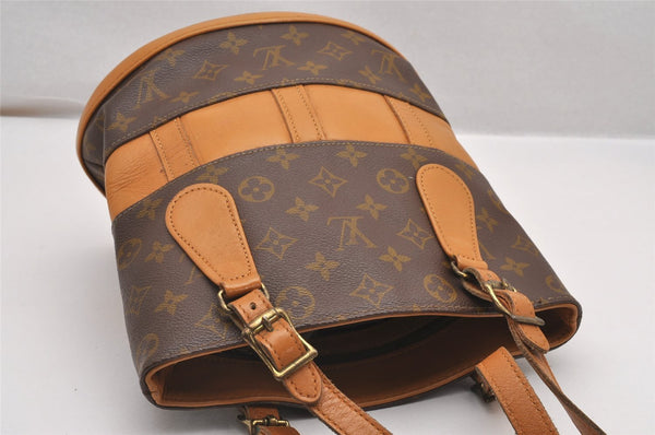 Authentic Louis Vuitton Monogram Bucket PM Shoulder Tote Bag USA Model LV 1137J
