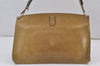 Authentic Christian Dior Vintage Shoulder Hand Bag Purse Leather Khaki 1141K