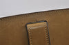 Authentic Christian Dior Vintage Shoulder Hand Bag Purse Leather Khaki 1141K