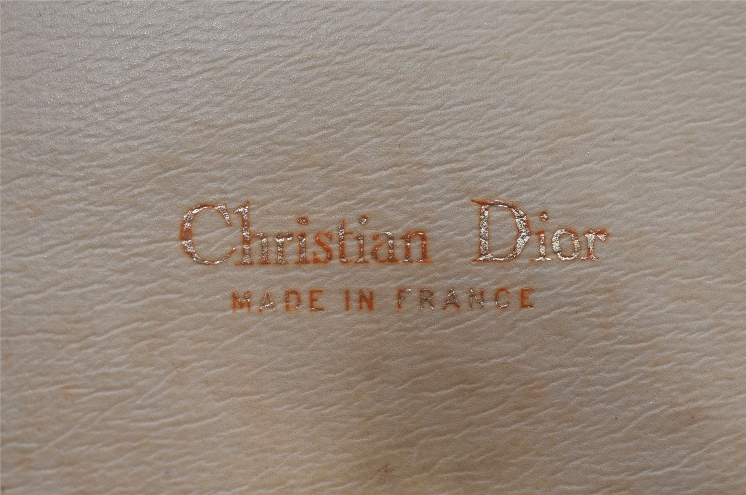 Authentic Christian Dior Vintage Shoulder Hand Bag Purse Leather Khaki 1141K