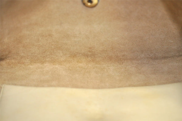 Authentic Christian Dior Vintage Shoulder Hand Bag Purse Leather Khaki 1141K