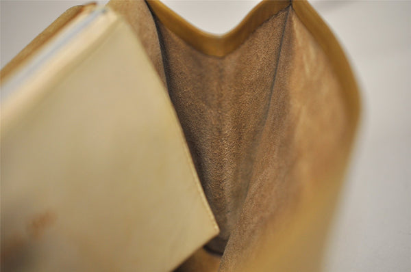 Authentic Christian Dior Vintage Shoulder Hand Bag Purse Leather Khaki 1141K