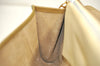 Authentic Christian Dior Vintage Shoulder Hand Bag Purse Leather Khaki 1141K