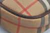 Authentic Burberrys Nova Check Shoulder Cross Bag PVC Leather Beige Junk 1142I