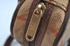 Authentic Burberrys Nova Check Shoulder Cross Bag PVC Leather Beige Junk 1142I