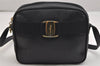 Authentic Salvatore Ferragamo Vara Shoulder Cross Bag Leather Black SF 1142K
