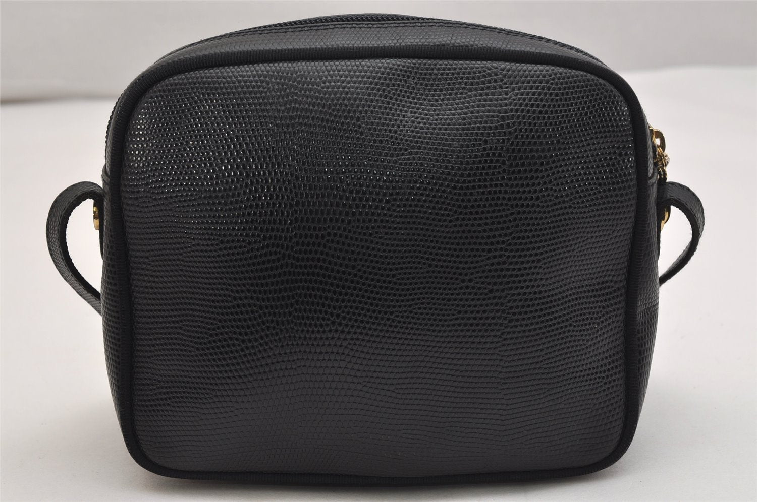 Authentic Salvatore Ferragamo Vara Shoulder Cross Bag Leather Black SF 1142K