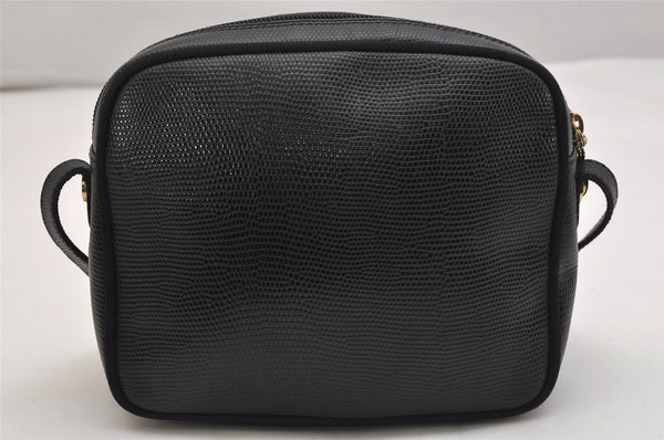 Authentic Salvatore Ferragamo Vara Shoulder Cross Bag Leather Black SF 1142K