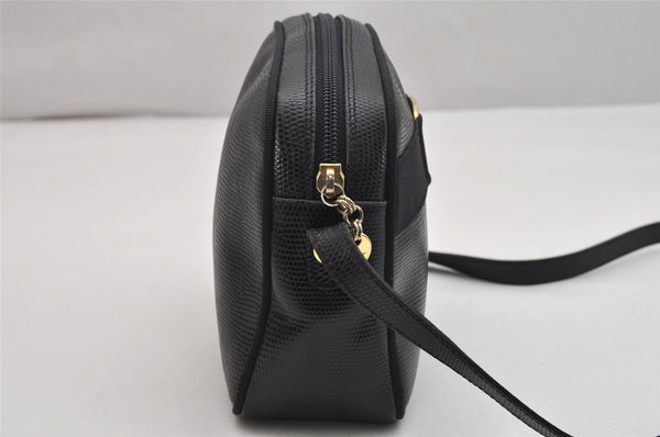 Authentic Salvatore Ferragamo Vara Shoulder Cross Bag Leather Black SF 1142K