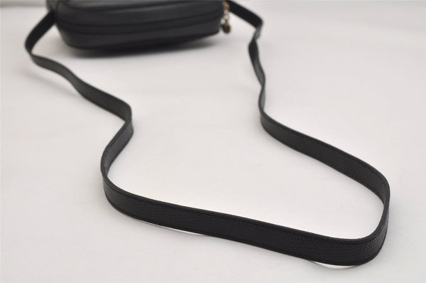 Authentic Salvatore Ferragamo Vara Shoulder Cross Bag Leather Black SF 1142K