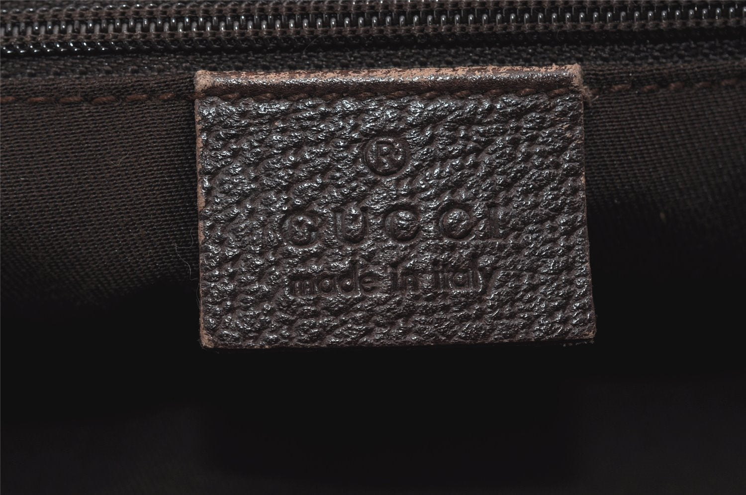 Authentic GUCCI Abbey Tote Hand Bag GG Canvas Leather 141472 Brown 1144I