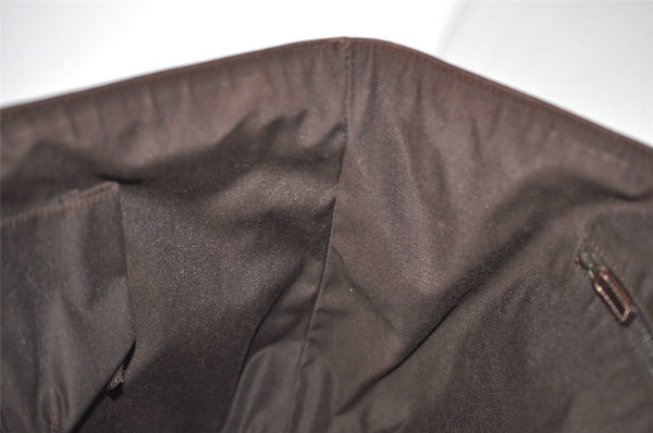 Authentic GUCCI Abbey Tote Hand Bag GG Canvas Leather 141472 Brown 1144I