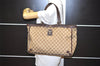 Authentic GUCCI Abbey Tote Hand Bag GG Canvas Leather 141472 Brown 1144I