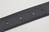 Authentic Salvatore Ferragamo Gancini Belt Leather 27.8-29.7" Black Red SF 1144K