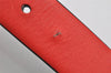 Authentic Salvatore Ferragamo Gancini Belt Leather 27.8-29.7" Black Red SF 1144K